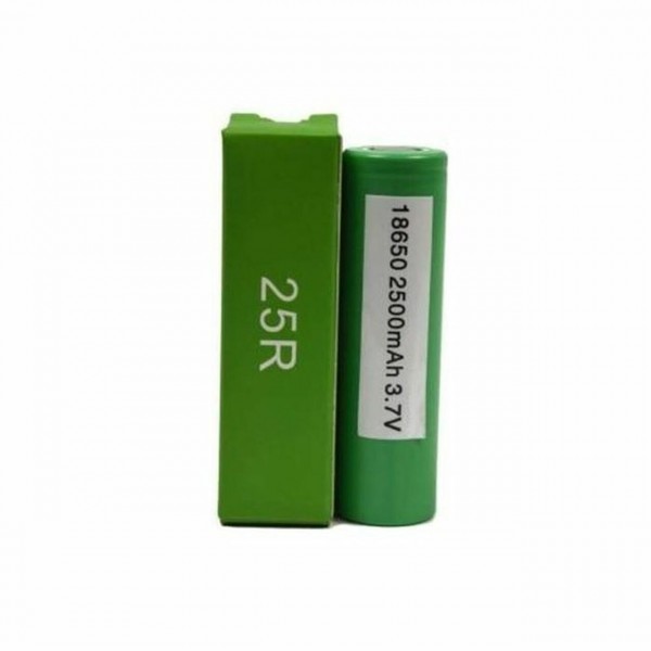 25R 18650 Green 2500mah Battery